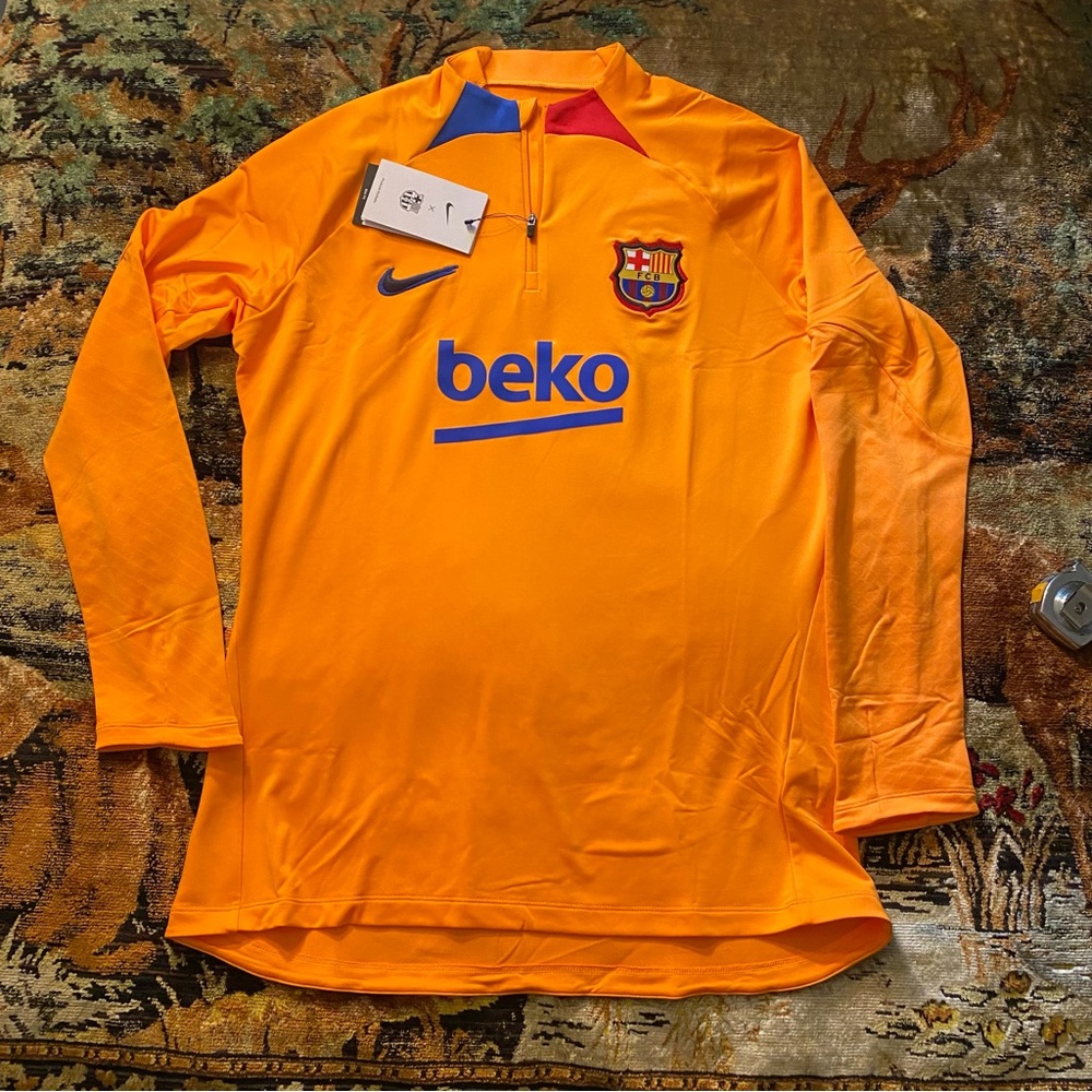 FC Barcelona Strike Women's Nike Dri-FIT Soccer Drill Top Sz Large DH7730-837